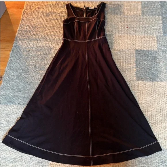 knee length dresses for ladies Ott Print V-Neck Maxi Dress 2X main image 0